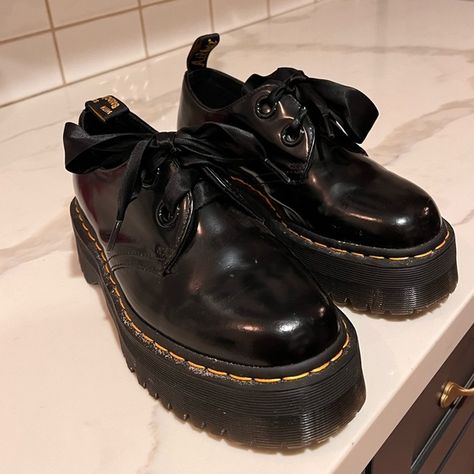 Dr. Martens “Holly Women’s Leather Platform Shoes” Dr Marten Holly Outfit, Doc Marten Holly Platform, Doc Marten Holly, Dr Martens Holly, Dc Martens, Platform Dr Martens, Doc Martens Shoes, Leather Platform Shoes, Doc Marten