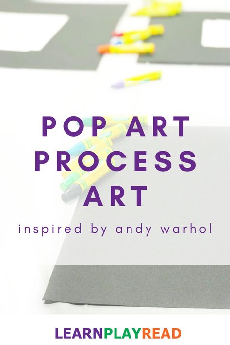 Pop Art Process Art Inspired by Andy Warhol for Toddlers and Preschoolers Pop Art For Preschoolers, Andy Warhol Inspired Art, Andy Warhol Inspired, Black Construction Paper, Art Process, Willem De Kooning, Pop Art Comic, Art Activity, Toddlers And Preschoolers