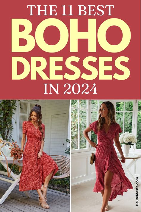 Explore a fabulous collection of the best boho dresses! From flowy maxi dresses to breezy off-shoulder styles, these trendy pieces are perfect for any occasion. Embrace your free-spirited style with intricate patterns, earthy tones, and lightweight fabrics that will keep you looking chic and comfortable all day long. Whether you're heading to a summer festival or simply want to add some bohemian flair to your wardrobe, these boho dresses are must-haves for every fashionista. White Lace Dress Boho, Red Boho Dress, Dresses On Amazon, Boho Dress Short, Lace Dress Boho, White Boho Dress, Boho Summer Dresses, Boho Mini Dress, Boho Dresses