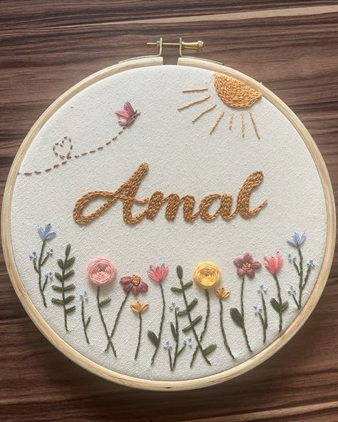 Add a personal touch to your space with our customized name embroidery hoops! 🎨✨ Available in three sizes, they’re perfect for wall decor or as a cute door hanging. Make your home uniquely yours! Sizes - 10 inches, 8 inches, 6 inches Colours - indefinite [tangled threads, name embroidery, wall decor, personalised embroidery, anniversary hoop, wedding hoop, birthday hoop, viral, explore, explore page, viral reel] Embroidery Anniversary, Embroidery Wall Decor, Personalised Embroidery, Wedding Hoop, Embroidery Hoop Wall Art, Embroidery Wall, Name Embroidery, Handmade Embroidery Designs, Personalized Embroidery