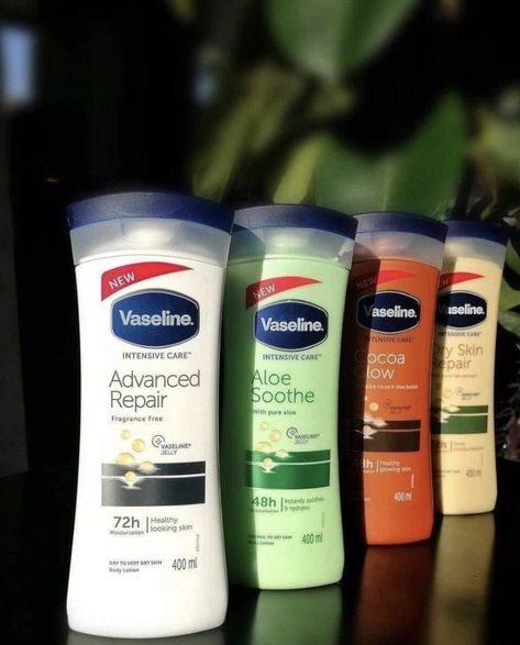 Vaseline For Face, Lotion Vaseline, Vaseline Body Lotion, Vaseline Lotion, Skincare Stuff, Vaseline Jelly, Body Lotion Cream, Care Aesthetic, Skincare Product