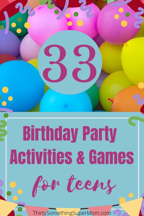 birthday party activities for teens Party Activities Sweet 16, Activities For A Teenage Birthday Party, Party Game Ideas For Teens, 16 Birthday Party Activities, Birthday Party Teen Games, 13 Birthday Games Ideas, Birthday Games For Teens Indoor, Birthday Activities For Teens, Teenage Birthday Party Ideas