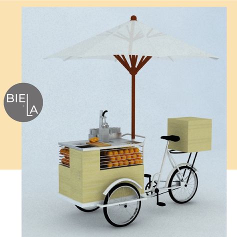 Juice Cart Design, Collapsible Display, Coffee Booth, Gerobak Dorong, Food Stall Design, Juice Bar Design, Bike Food, Ice Shop, Mobile Coffee Shop