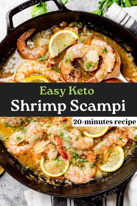 Photo of shrimp scampi Keto Shrimp Scampi, Shrimp Bruschetta, Spaghetti Squash Noodles, Keto Shrimp Recipes, Keto Shrimp, Shrimp Scampi Recipe, Scampi Recipe, Sauteed Shrimp, 20 Minute Recipes