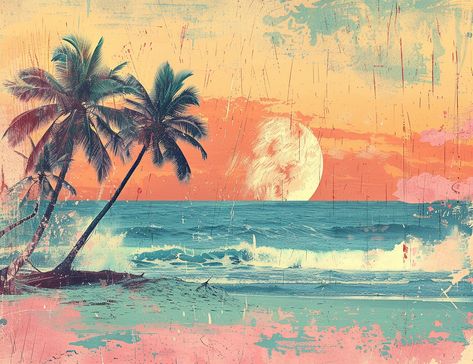 Junk Journal Pattern: California Summer California Beach Aesthetic, Inspirational Digital Art, Collage Des Photos, Photography Movies, California Summer, Summer Backgrounds, Wooden Cross, California Beach, Beach Aesthetic