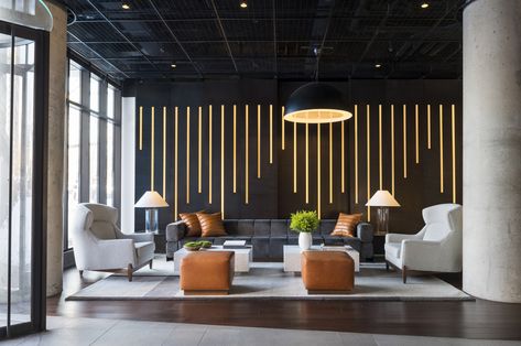 Luxury Hotel Lounge, Amenity Space Design, Loft Apartment Designs, Amenity Space, Woods Bagot, Apartment Lobby, Old House Interior, Lobby Seating, Lobby Interior Design