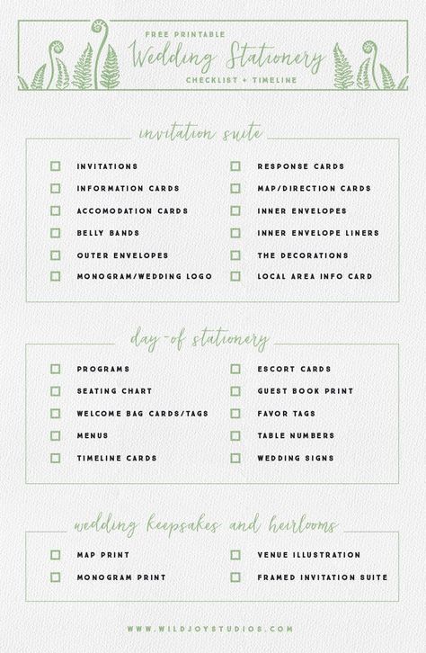 A free, printable wedding stationery checklist from Wild Joy Studios Wedding Stationery Checklist, Wedding Stationery Timeline, Wedding Logo Monogram, Free Wedding Printables, Event Planning Tips, Custom Wedding Stationery, Wedding Planning Guide, Fun Wedding Invitations, Wedding Checklist