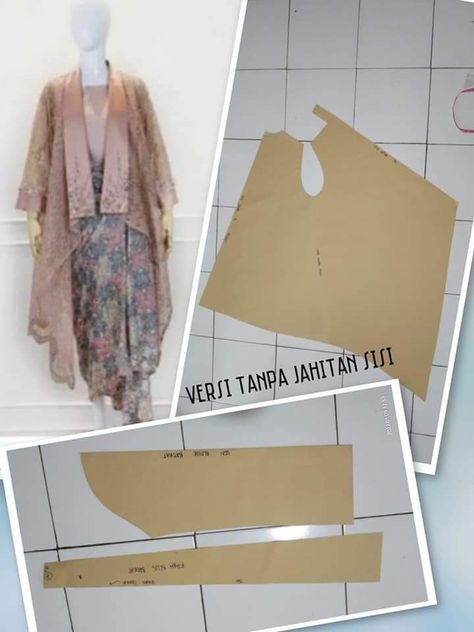 Pola Outer Panjang, Pola Outer Kekinian, Pola Outer Batik, Pola Outer Kimono, Pola Kaftan, Pola Kardigan, Pola Kebaya, Mode Batik, Outer Batik