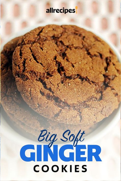 Big Soft Ginger Cookies, Ginger Cookie Recipe, Ginger Cookies Recipe, Soft Ginger Cookies, Soft Gingerbread, Ginger Cookie Recipes, Soft Gingerbread Cookies, Best Cookies Ever, Ginger Bread Cookies Recipe