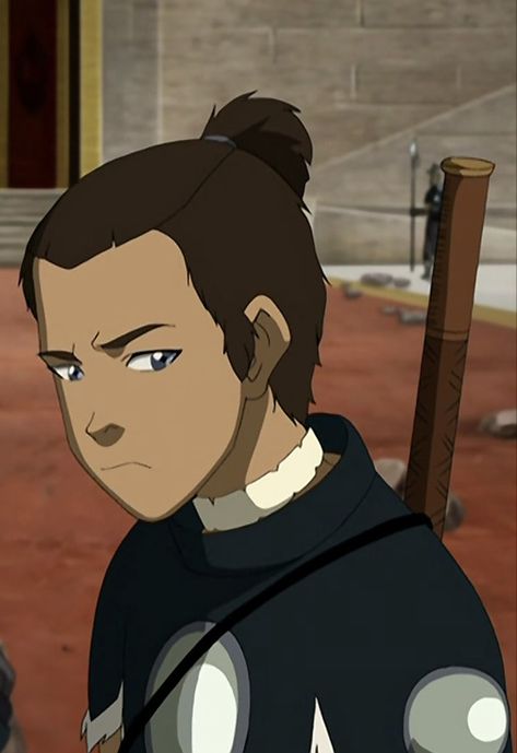 Sokka With Hair Down, Sokka Hair Down, Cartoon Stills, Avatar The Last Airbender Characters, Avatar Sokka, Sokka Avatar, Cartoon Crushes, The Last Airbender Characters, Avatar The Last Airbender Art