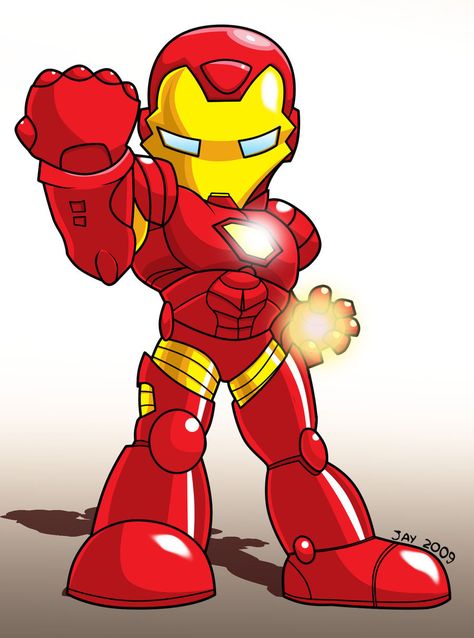 Chibi - Iron Man by JaeyRedfield Chibi Superhero, Iron Man Cartoon, Logo Superman, Chibi Design, Art Chibi, Parker Spiderman, Chibi Marvel, Man Clipart, Peter Parker Spiderman