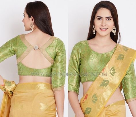 Blouse Back Neck Designs with Borders - 10 Creative Ideas Open Youtube, Dress Stitching, Neck Patterns, Blouse Back Neck, Kuchu Designs, Zari Saree, Sushmita Sen, Cotton Blouse Design, Blouse Designs Catalogue