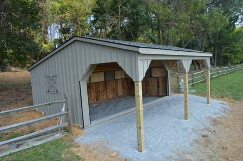 Pasture Shelter, Dream Barn Stables, Small Horse Barns, Horse Shed, Two Animals, Horse Farm Ideas, Diy Horse Barn, Horse Barn Ideas Stables, Barn Stalls