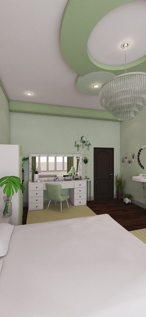 Stay on-trend with paint inspiration for your green bedroom. Explore fashionable hues and modern design elements that redefine your space. Transform your bedroom into a trendy haven that reflects your contemporary style. 🌿🖌️ #trendypaint #greenbedroom #paintinspiration #moderndesign #contemporarystyle Mint Green Room Decor Bedroom, Pastel Color Bedroom Aesthetic, Room Wall Colors Bedrooms Pastel, Cute Color Combinations For Rooms, Kamar Sage Green, Mint Green Aesthetic Bedroom Ideas, Green Pastel Bedroom Ideas, Pastel Green Aesthetic Bedroom, Mint Color Room Ideas