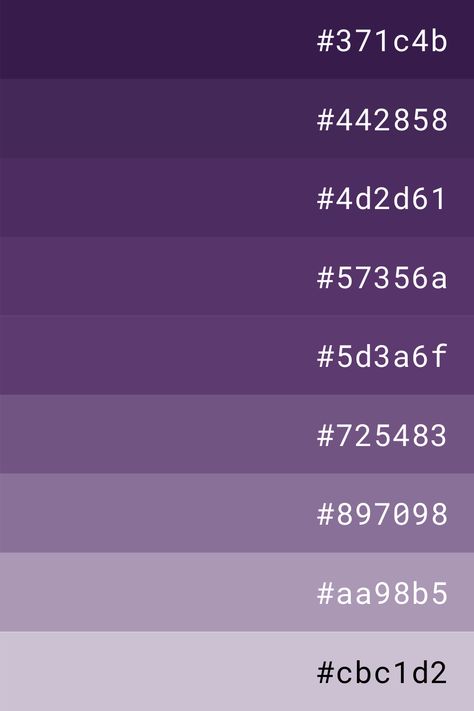 Purple Pallete Color Code, Aesthetic Colour Hex Codes, Goodnotes Color Palette Purple, Purple Hex Codes Colour Palettes, Dark Purple Hex Code, Galaxy Hex Codes, Purple Colour Palette Hex Codes, Color Purple Palette, Canva Purple Palette