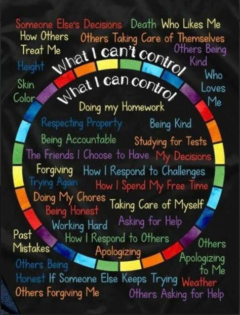 What I Can Control, Circle Of Control, I Can Control, Health Activities, Group Therapy, School Counseling, Social Emotional Learning, Therapy Activities, Self Control