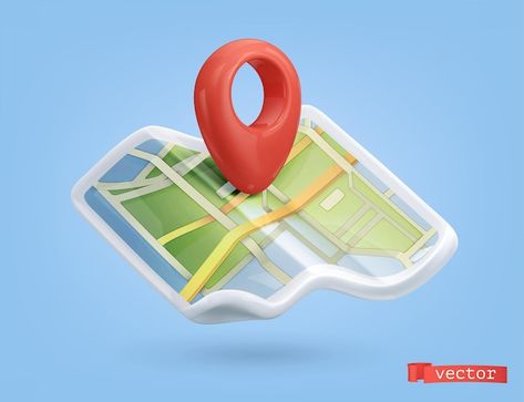 C4d Art, Gloves Illustration, Map Icon, 3d Map, 3d City, Map Icons, 3d Vector, Location Icon, Map Graphic