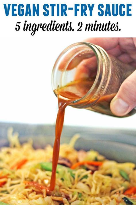 Vegan Yakisoba, Easy Stir Fry Sauce, Veggie Chow Mein, Fry Sauce Recipe, Dressings Recipes, Stir Fry Sauce Easy, Homemade Stir Fry Sauce, Stir Fry Sauce Recipe, Homemade Stir Fry