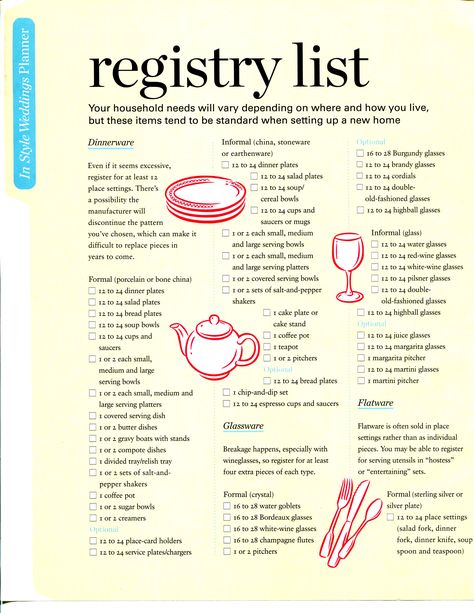 InStyle Wedding's Registry List - part 1 House Warming Party Registry List, Housewarming Registry Checklist, Housewarming Gift Registry List, Housewarming Registry Ideas, Housewarming Registry List, Housewarming List, Housewarming Registry, Target Wedding Registry, Wedding Registry List