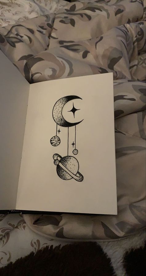 Moon | Sleep | Planets | stars Drawing Idea Cute, Moon Drawing Pencil Sketches, Time Pass Drawing, Cosmic Drawings, Outline Shapes, Fine Line Drawing, Drawing Ideas Creative, رسم كاريكاتير, Graph Paper Drawings