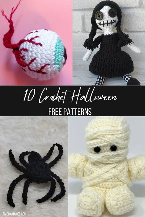 It’s one of my favorite times of the year again! A time of crocheting creative and scary patterns that will make your heart skip a beat. And in this post I'll be walking you through 10 scary Halloween patterns! Easy Halloween Crochet Patterns Free, Spooky Crochet Pattern, Horror Crochet Free Pattern, Creepy Crochet Pattern Free, Easy Halloween Crochet, Halloween Crochet Patterns Free, Scary Crochet, Crochet Halloween Patterns, Spooky Crochet