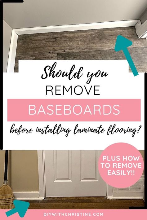 How To Remove Laminate Flooring, Floating Floors Laminate, How To Lay Laminate Flooring Diy, Laying Laminate Flooring Diy, Diy Laminate Flooring, How To Install Laminate Flooring, Install Vinyl Plank Flooring Diy, Remove Baseboards, Plank Flooring Diy