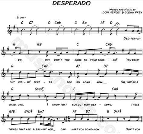 Desperado Desperado Lyrics, Sheet Music, Tattoo Ideas, Tattoos, Music, Quick Saves