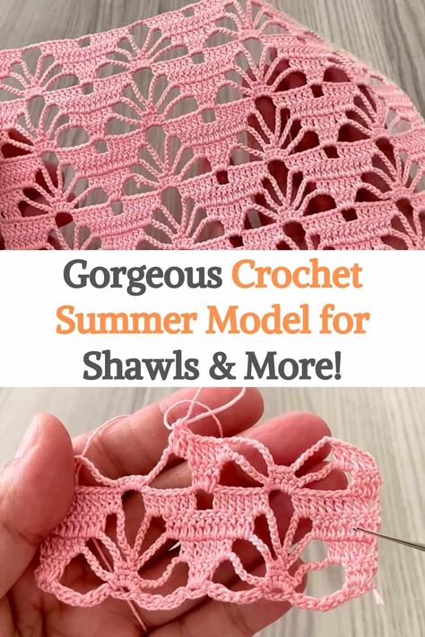 Crochet With Thinner Yarn, Yarn Shawl, Popular Crochet, Crochet Shawl Pattern, Crochet Chain, Start Knitting, Summer Pattern, Crochet Summer, How To Start Knitting