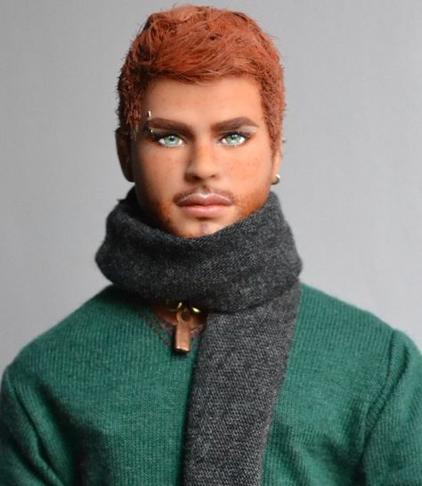 Lorcan is a fully repainted wigged Texas A&M Ken doll. He has the Tango Ken Barbie Basics #16 face sculpt. His clothes are handmade. Lorcan is artistically anatomically correct. I love dolls with red hair, but since there are not many 1/6 scale red haired male dolls- I decided to create Lorcan. Doll Anatomy, Ken Barbie Doll, Cardboard Houses, Pandora Red, Ken Barbie, Made To Move Barbie, Barbie Basics, His Clothes, Anatomy Models