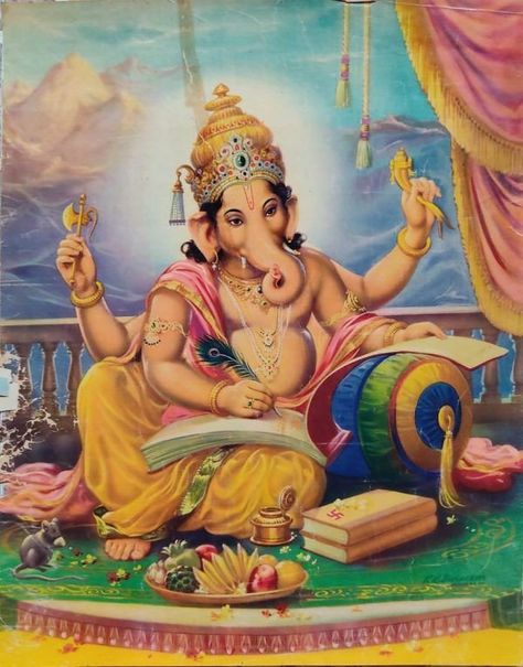 Ganesh Art Paintings, Shri Ganesh Images, Durga Painting, Hindu Statues, Lord Hanuman Wallpapers, Paintings Artwork, Shri Ganesh, Lord Ganesha Paintings, Ganesh Art