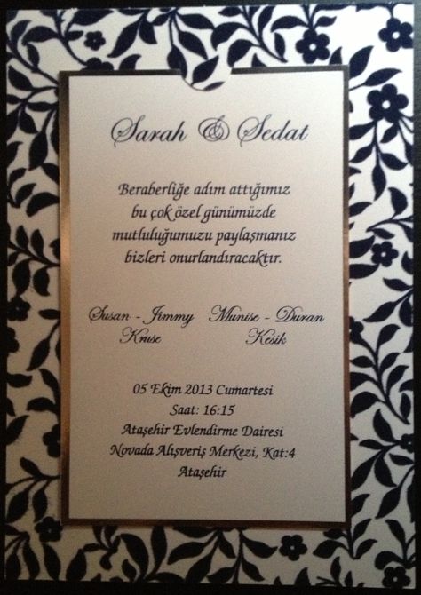 Our Turkish Wedding Invitation! Turkish Wedding, Wedding Plans, Wedding Wire, Save The Date, Wedding Cards, Wedding Invitation, Wedding Planning, Wedding Invitations, Weddings