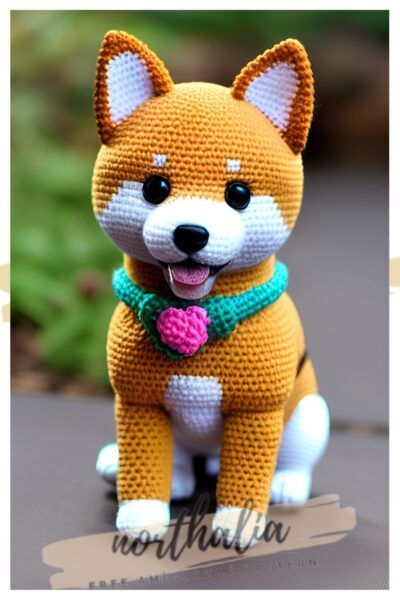 Crochet Puppy Shiba Inu Pattern - Amigurumi Shiba Inu Pattern, Crochet Shiba Inu Pattern, Shiba Inu Crochet Free Pattern, Shiba Inu Amigurumi Free Pattern, Shiba Inu Crochet, Crochet Puppy, Shiba Inu Puppy, Yellow Dog, Knitted Baby Blankets