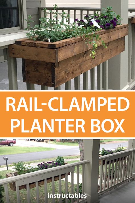 Railing Flower Boxes, Railing Planter Boxes, Deck Railing Planters, Front Porch Railings, Front Porch Flowers, Patio Railing, Read People, Deck Planters, Balcony Planters