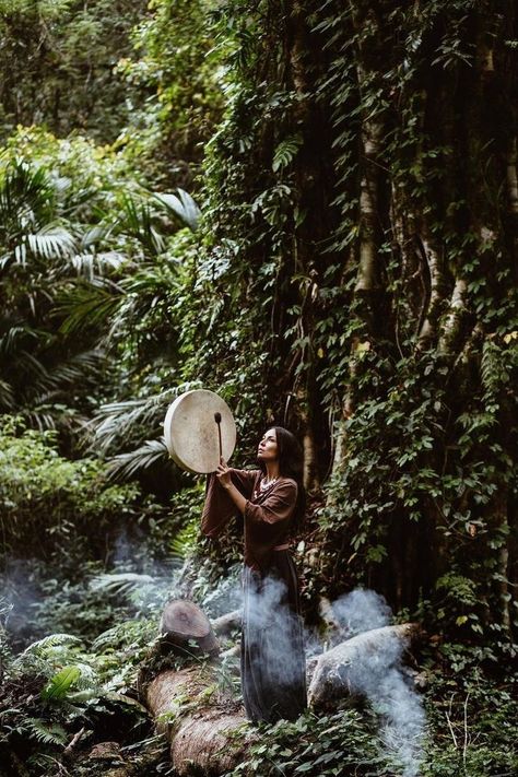 Shaman Woman, Kimono Wrap Top, Linen Wrap Top, Blouse With Bell Sleeves, Nature Goddess, Linen Kimono, Medicine Woman, Women's Circle, Ubud Bali