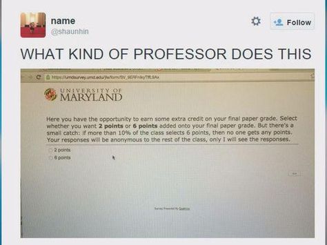 Social psychology professor gives an extra credit question on his exam Psychology Professor, Economic Analysis, Extra Credit, Essay Questions, Game Theory, University Of Maryland, College Park, Make It Work, A J