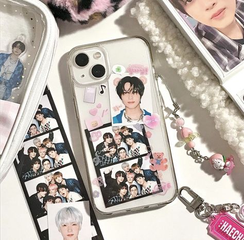 Clear Phone Case Design, Kpop Phone Cases, Diy Phone Case Design, Creative Iphone Case, Diy Iphone Case, Collage Phone Case, Phone Inspiration, Iphone App Layout, Pretty Phone Cases