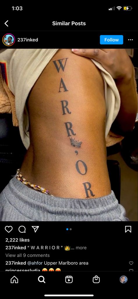 Writing On Ribs Tattoo Women, Baddie Tats Side Rib, Female Stomach Tattoos Writing, Side Body Tattoos For Women Ribs Words, Tattoos On Side Ribs For Women, Words Down Leg Tattoo, Bible Verse On Ribs Tattoo, Womens Side Tattoos Ribs Quotes, Side Tattoos Women Ribs Meaningful