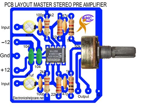 PCB LAYOUT MASTER STEREO PRE AMPLIFIER Pre Amplifier Circuit Diagram, Amplifier Design, Battery Charger Circuit, Circuit Board Design, Amplifier Audio, Diy Amplifier, Dc Circuit, Electronic Circuit Design, Electronics Basics