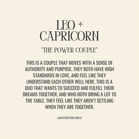 Leo Love Compatibility + What Works ❤️‍🔥 #Listentothevirgo Capricorn Sun Leo Moon, Capricorn And Leo Compatibility, Leo And Capricorn, Capricorn Daily Horoscope, Leo Compatibility, Capricorn Compatibility, Capricorn Leo, Leo Wife, Capricorn Life