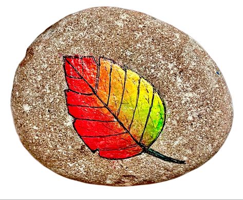 Fall Painted Rocks Fall Leaves Rock Painting, Fall Painted Rocks, Painted Fall Leaves, Rock Painting Ideas, Rock Painting Ideas Easy, Rock Ideas, Fall Leaf, Autumn Leaf, Autumn Painting