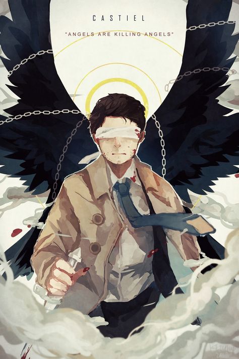 Castiel Castiel Fanart, Supernatural Drawings, Supernatural Series, Supernatural Castiel, Destiel Fanart, Supernatural Comic, Castiel Supernatural, Supernatural Fan Art, Supernatural Wallpaper