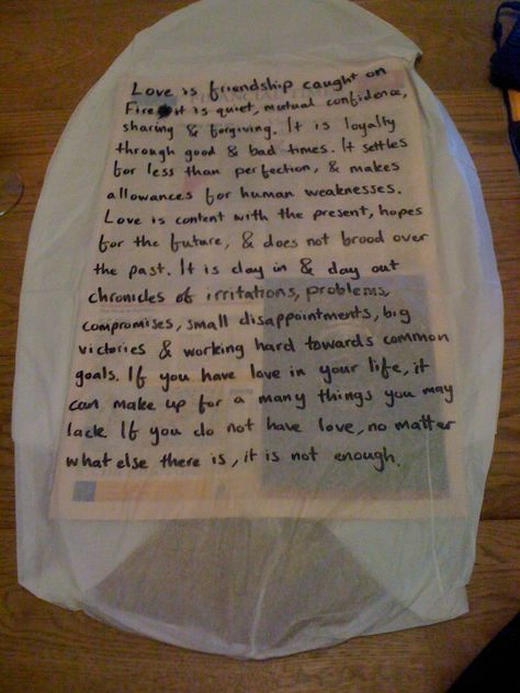 This is my FIRST original idea/PIN! I bought a chinese sky lantern (for like a quid (bargain!)) Wrote some love poetry on it for my boyfriend to read before we send it into the sky!! you could write anything on it, promises to each other, hopes and dreams then set it flying!  Its a little tricky fitting newspaper up inside it to make sure the ink stays on the page you want.  IM SO PROUD OF MYSELF!! :-D Sky Lanterns Quotes, Things To Write On Lanterns, Lantern Quotes, Sky Lantern, Flying Lantern, Lantern Ideas, Sky Lanterns, Proud Of Myself, Love Poetry