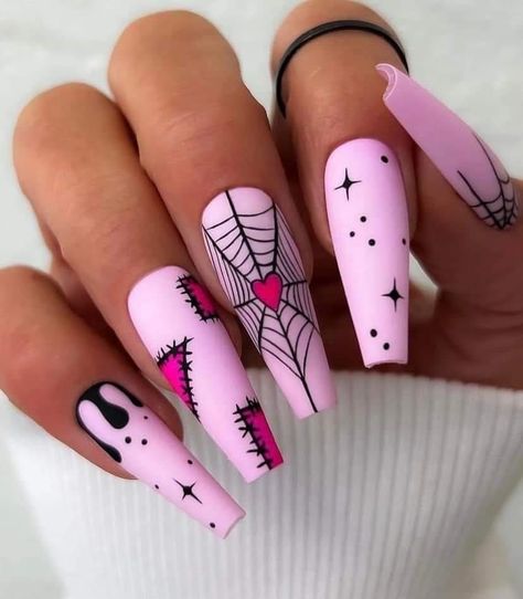 Monster High Nails, Horror Nails, Ballet Nails, Dark Nails, Nail Forms, Halloween Nail Designs, Halloween Nail, Halloween Nail Art, Girls Nails