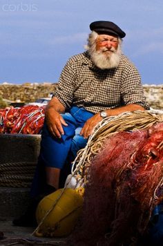 Fisherman Core Aesthetic, Fishermen Aesthetic, Fishing Net Art, Fisherman Core, Old Man Fishing, Secondary Characters, Old Fisherman, Reference Pics, Sea Captain