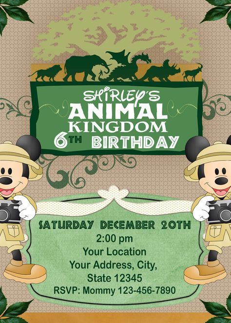 DISNEY ANIMAL KINGDOM BIRTHDAY PARTY INVITATION #BIRTHDAY #PARTY #INVITE #BIRTHDAYPARTY #BIRTHDAYINVITATION #BIRTHDAYINVITE #PAPERGOODS #DISNEYANIMALKINGDOMINVITATION #DISNEYANIMALKINGDOMPARTY #DISNEYANIMALKINGDOMINVITE #DISNEYANIMALKINGDOMPRINTABLE #DISNEYANIMALKINGDOMBIRTHDAY #DISNEYBIRTHDAY #DISNEYPARTY #DISNEYINVITATION #MICKEYMOUSE #MICKEYINVITATION #MICKEYPARTY #MICKEYINVITE #MICKEYPRINTABLE #MICKEYBIRTHDAY #MICKEYDISNEY Mickey Mouse Safari Birthday, Kingdom Birthday Party, Mickey Invitations, Safari 1st Birthday, Party Jokes, Disney Animal Kingdom, Disney Birthday Party, Mickey Safari, Wild One Birthday Party