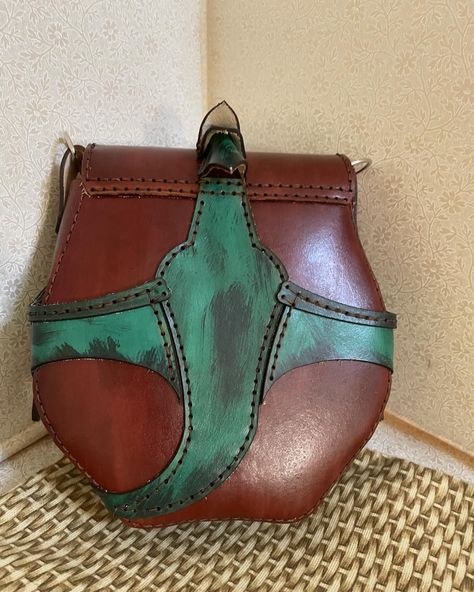 These awesome dragon purses are hand stitched leather, stained in your choice of colors. Each purse is made to order just for you. Original bag was designed by Creative Awl. #dragon #purse #justforyou #handmadewithlove #leather #dragonlove Leather Projects, Original Bags, Dream Catchers, Stitching Leather, Swords, Leather Working, Hand Stitched, Project Ideas, Hand Stitching