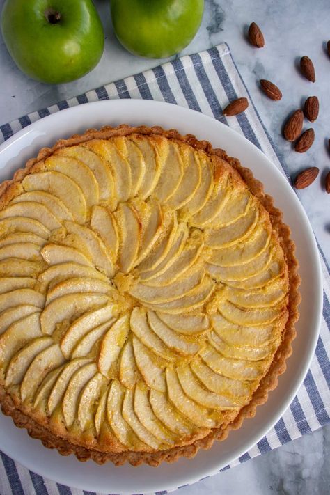 Tart Aux Pommes, French Style Apple Tart, Normandy Apple Tart, French Apple Custard Tart, Best Apple Tart Recipe, Martha Stewart Apple Cider Donut Cake, Apple Tart Aesthetic, French Desserts Aesthetic, Apple Tarts Recipe Easy