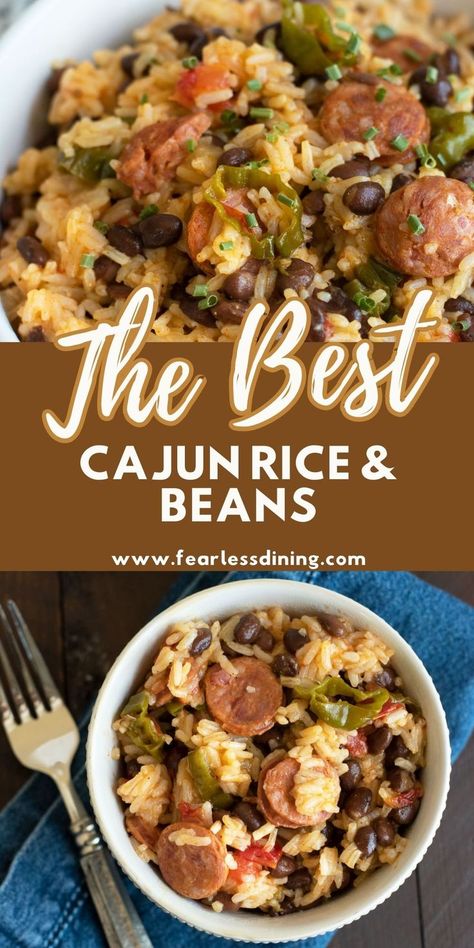 Easy Gf Dinner Recipes, Cajun Rice And Beans, Gf Dinner Recipes, Easy Gf Dinner, Cajun Rice Recipe, Sausage And Beans, Rice With Sausage, Easy Gluten Free Dinner, Allergy Diet