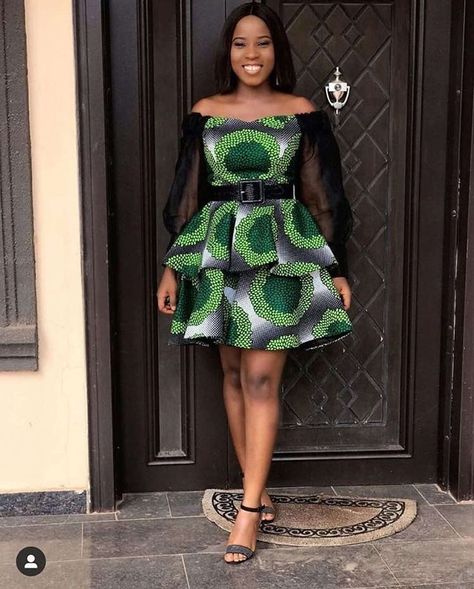 Ankara & Aso-Ebi Styles on Instagram: “#ankarastyles#africanfashion” Ankara Short Gown Styles, Best African Dresses, Short African Dresses, Ankara Gown, African Fashion Skirts, African Dresses Modern, African Wear Dresses, Afrikaanse Mode, African Maxi Dresses