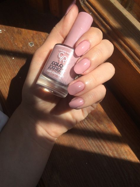 Rose Pink Nail Polish, Golden Rose Nail Polish, Rose Pink Nails, Rose Nail Polish, Rose Nails, Golden Rose, Nail Paint, Chic Nails, Nail Arts